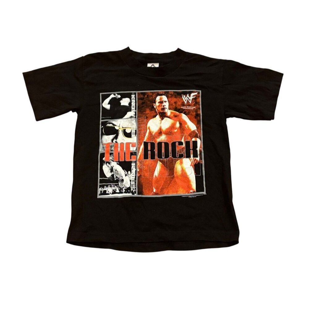 Vintage 2000 WWF The Rock Layeth the Smacketh Down! T-Shirt Youth Small